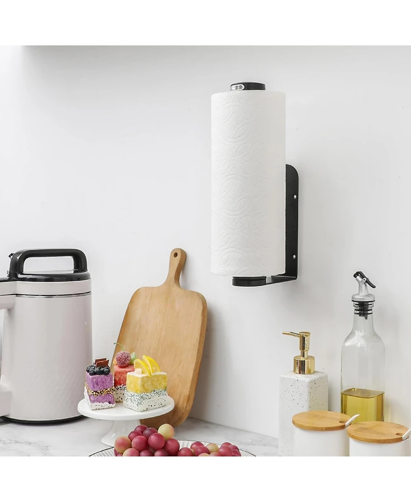 Yigii One-Handed Tear Paper Towel Holder with Quick Release Knob, Wall-Mounted, Durable