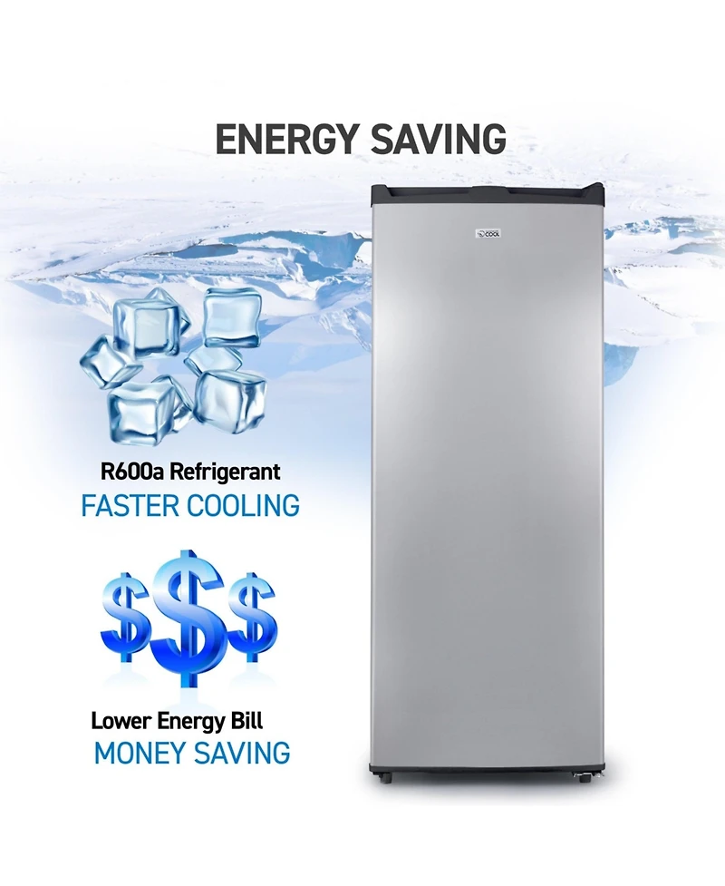 6.0 Cu.Ft. Upright Freezer - Black Cabinet, Vcm Door