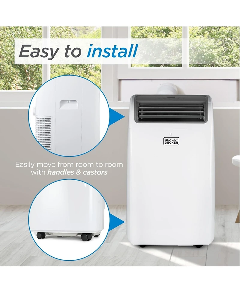 Black+Decker Portable Air Conditioner with Heat, 10,200 Btu Sacc/Cec (14,000 Btu Ashrae 128) for Rooms Up To 700 Sq. Ft.