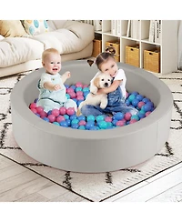 Slickblue Toddler Soft Round Ball Pit with Removable Washable Pu Cover