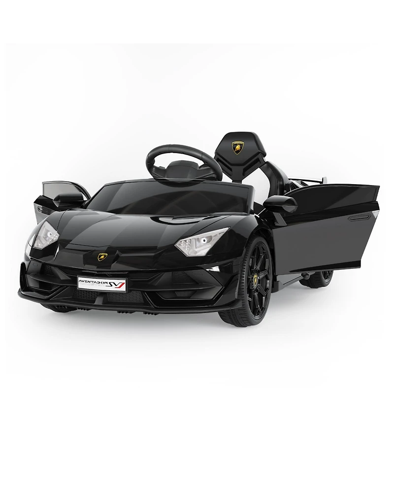 homfan Licensed Lamborghini Electric Ride-On Car for Kids – Battery Powered Sports Toy with Remote Control, 2 Speeds, Led Headlights