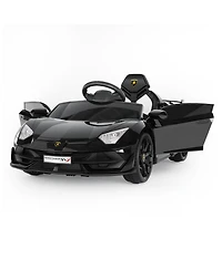 homfan Licensed Lamborghini Electric Ride-On Car for Kids – Battery Powered Sports Toy with Remote Control, 2 Speeds, Led Headlights