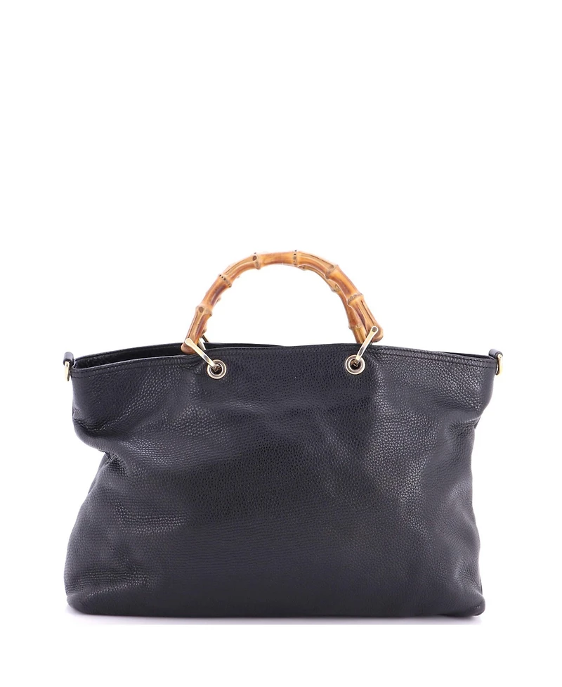Pre-Owned Gucci Large Bamboo Shopper Tote Leather