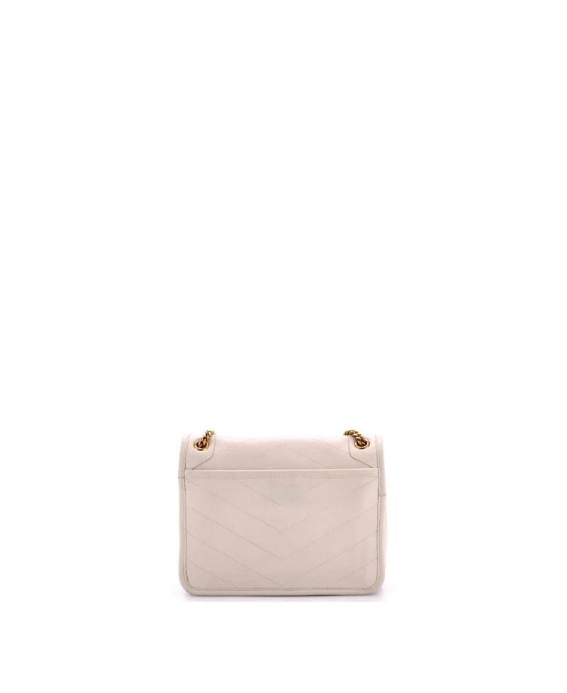 Pre-Owned Saint Laurent Baby Niki Chain Flap Bag Matelasse Chevron Leather