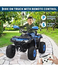 homfan Electric Kids Atv 4-Wheeler Ride-On Car for Ages 3-8