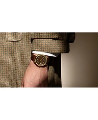 Bulova Men's Tony Bennett Nyc Brown Leather Strap Watch 32mm