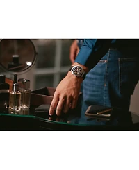 Bulova Men's Curv Progressive Sport Silver-Tone Stainless Steel Bracelet Watch 44mm