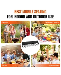 Vevor Folding Chair Sports Seat Sideline Team Bench with Sidebag and Carry Bag