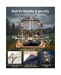 Vevor Pop up Sports Tent 63x63 in Outdoor Clear Bubble Tent Weather Proof Pod