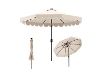 Clihome Solar Patio Umbrella with 24 Led Lights