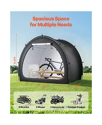 Vevor Outdoor Bike Storage Tent Fan-Shaped Waterproof Bike Tent for 4 to 5 Bikes