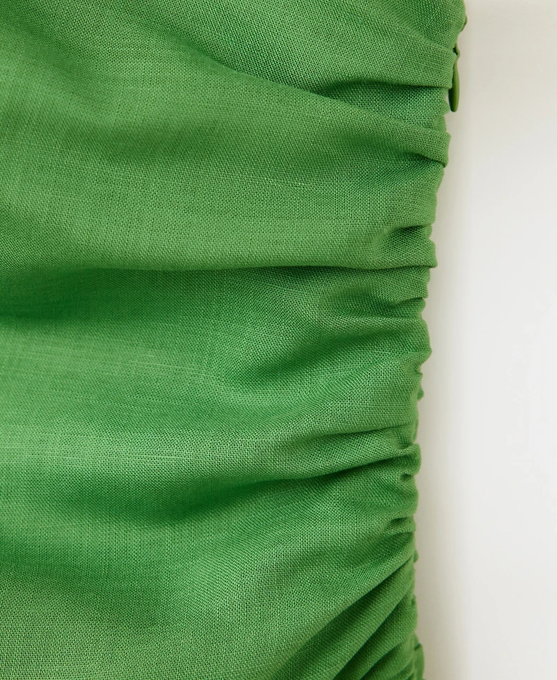 Mango Women's Asymmetrical Pleated Dress