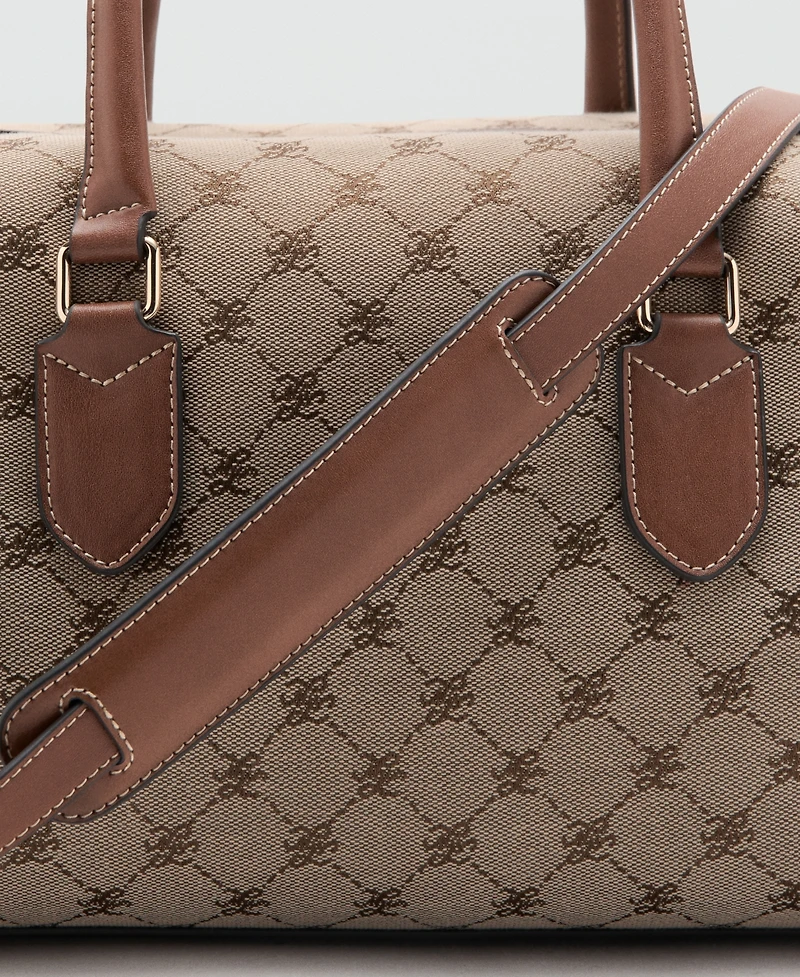 Mango Women's Logo Jacquard Bowling Bag