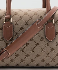 Mango Women's Logo Jacquard Bowling Bag