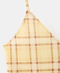 Mango Women's Check Asymmetrical Dress