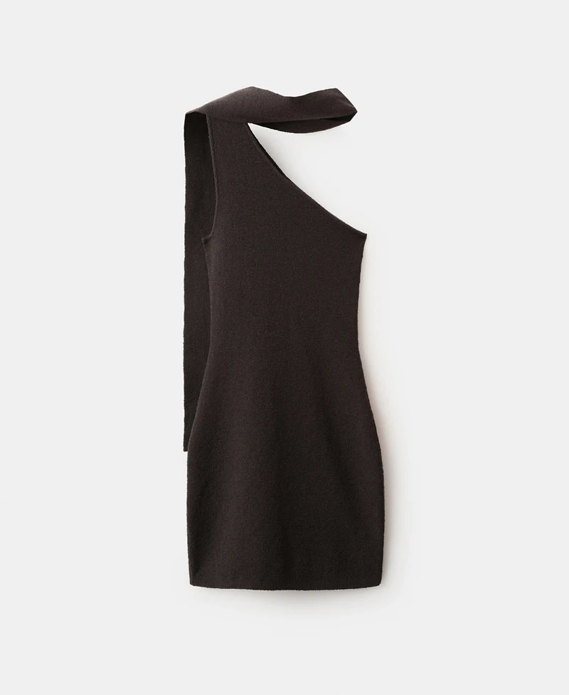 Mango Women's Scarf Asymmetrical Knit Dress