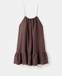 Mango Women's Gathered Neckline Knit Dress