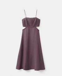 Mango Women's Cutout Embroidered Beaded Dress