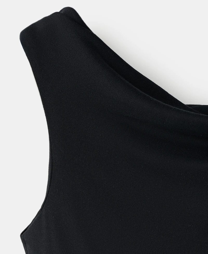 Mango Women's Draped Asymmetrical Jumpsuit