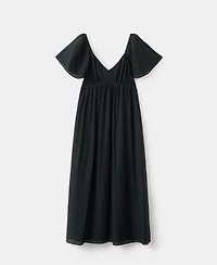 Mango Women's Gathered Detail Textured Dress