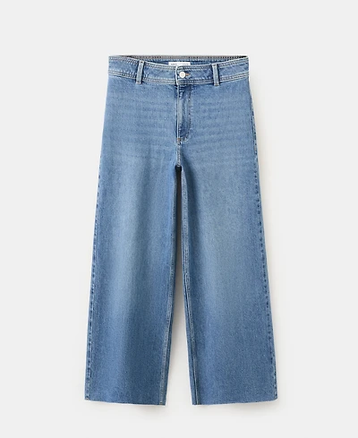 Mango Women's Catherin Culotte High-Rise Jeans