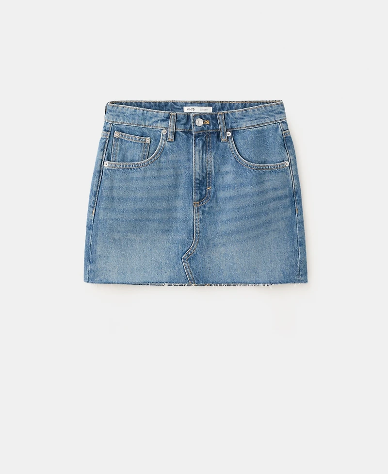 Mango Women's Mid-Rise Denim Skirt