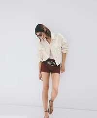 Mango Women's Pockets Denim Jacket