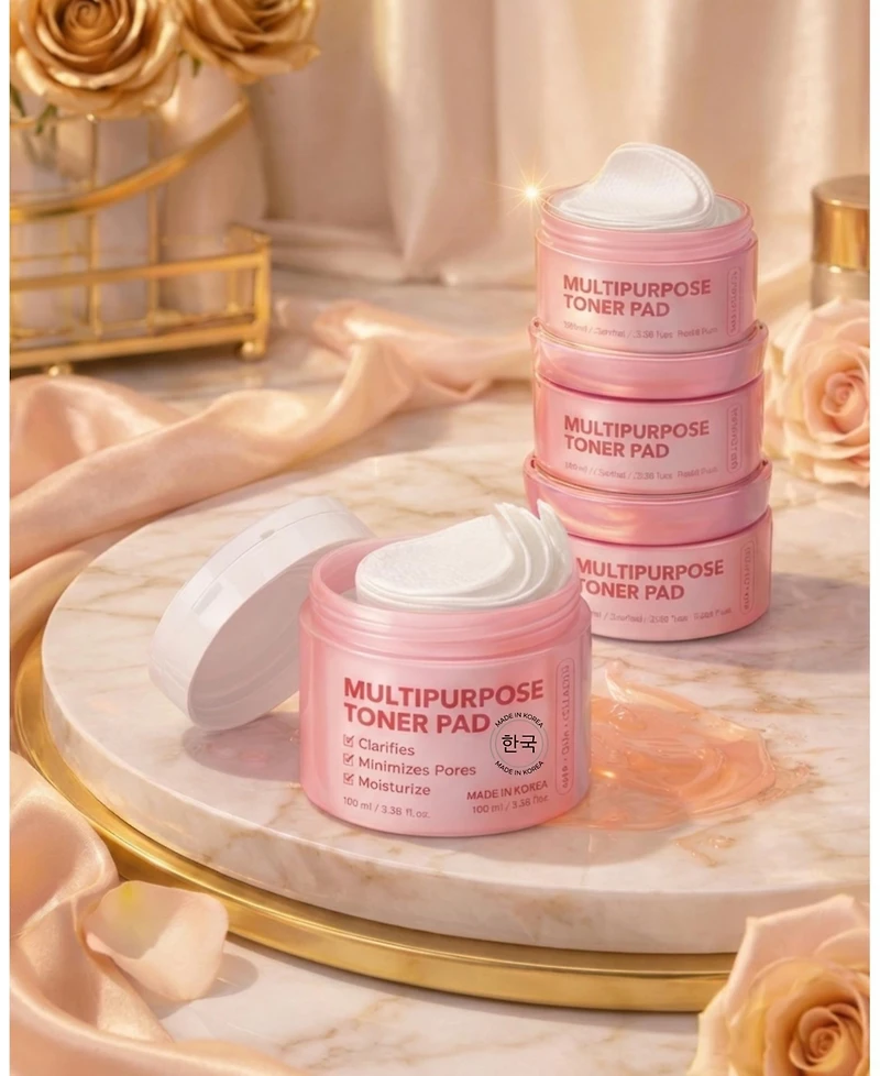 Lovery Korean Skin Care Resurfacing Toner Pads with Aha + Bha + Collagen - 70 Pads