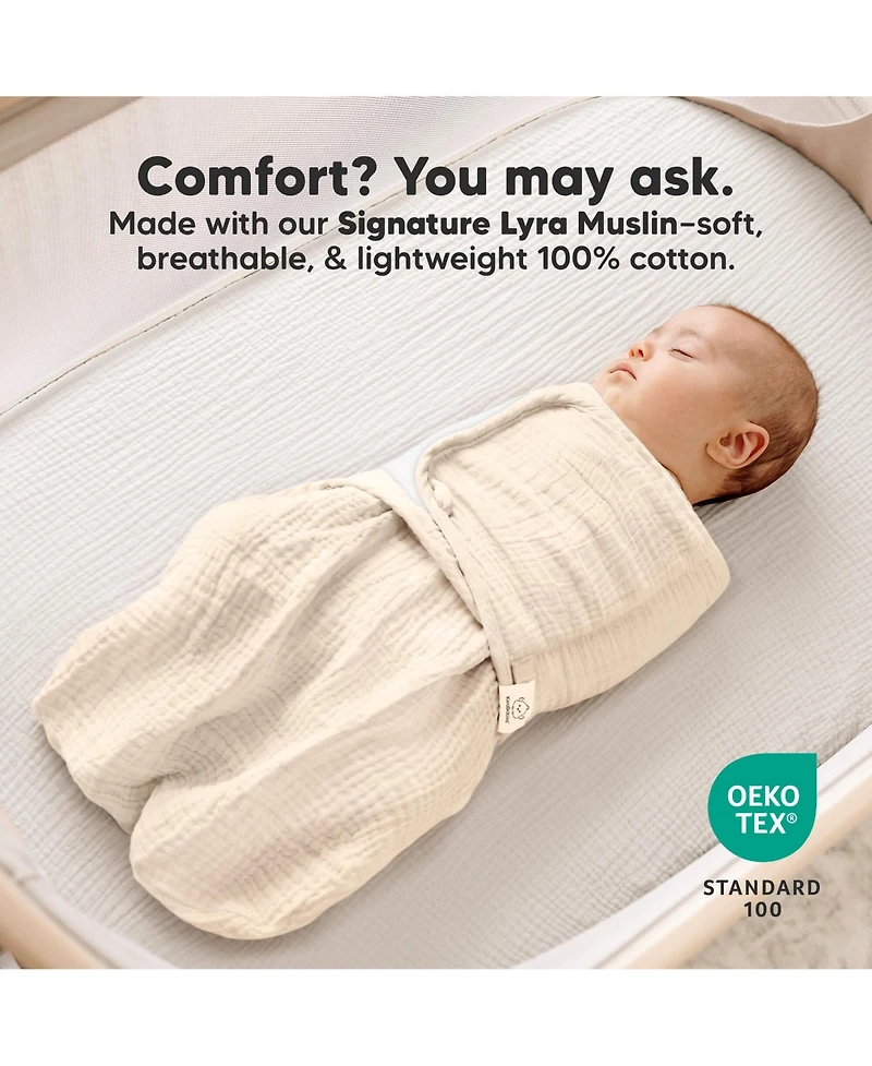 KeaBabies 3pk Lyra Muslin Swaddles for Newborns, 100% Cotton Baby Swaddle Sleep Sack 0-3 Months Girls, Boys