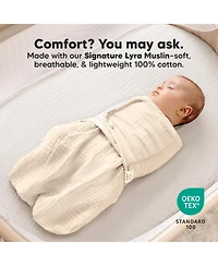 KeaBabies 3pk Lyra Muslin Swaddles for Newborns, 100% Cotton Baby Swaddle Sleep Sack 0-3 Months Girls, Boys