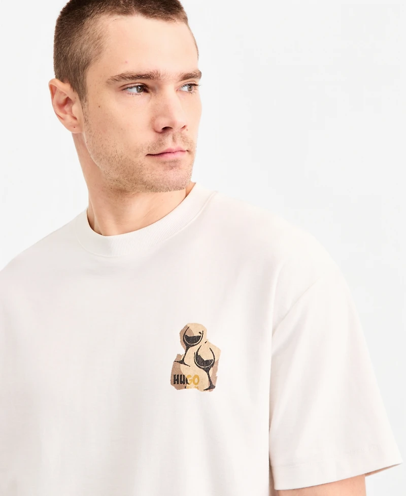Hugo by Boss Men's Detzi Graphic Crewneck Regular-Fit T-Shirt