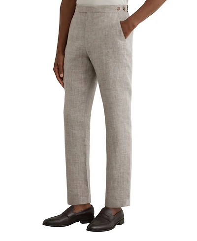 Reiss Men's Amore Linen Tailored-Fit Suit Pants