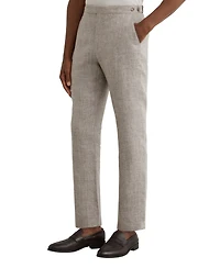 Reiss Men's Amore Linen Tailored-Fit Suit Pants