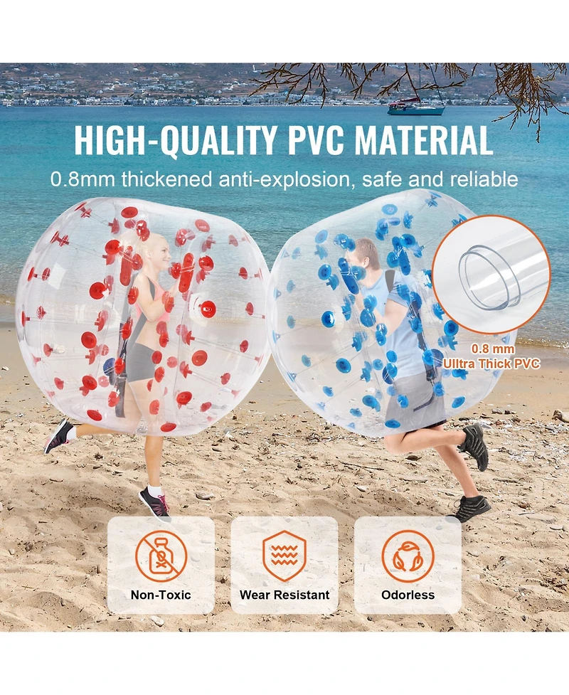 Vevor Inflatable Bumper Balls 2-Pack Sumo Zorb Balls for Teens and Adults