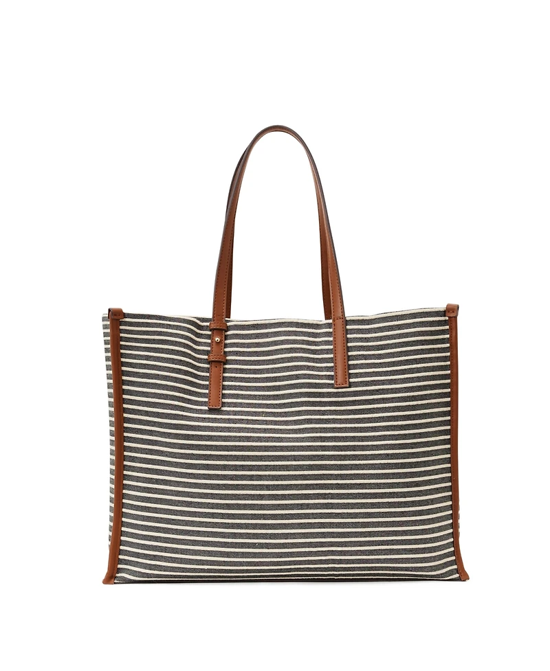 Reiss Women's Sacha Stripe Canvas Tote Bag