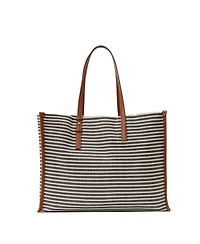 Reiss Women's Sacha Stripe Canvas Tote Bag