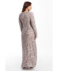 June + Vie Women's V Neck Midi Dress