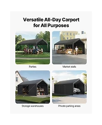 Vevor Carport Car Canopy Heavy Duty Outdoor Car Shelter with Sidewalls