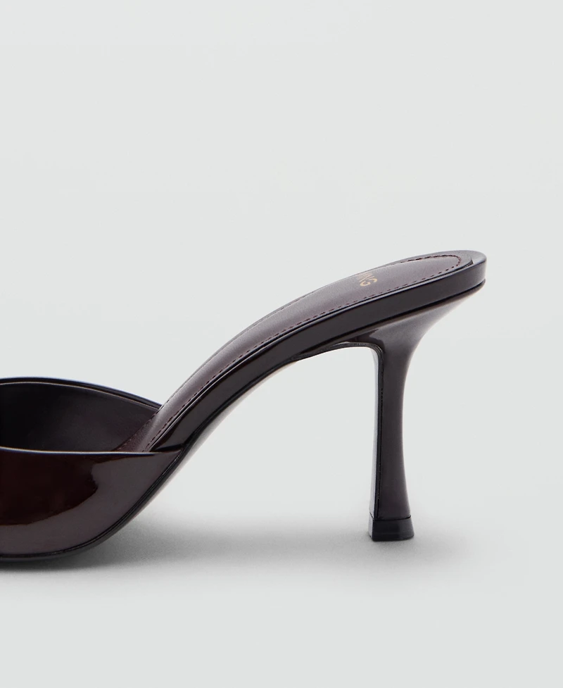 Mango Women's Patent Leather High-Heeled Sandals