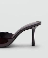 Mango Women's Patent Leather High-Heeled Sandals
