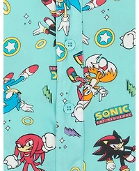 Sonic the Hedgehog Boy's (5-12) Short Sleeve Button-Down Shirt