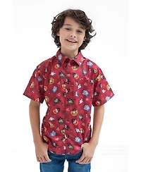 Harry Potter Boys' Short Sleeve Button Down Shirt