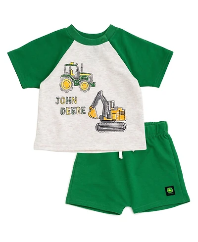 John Deere Baby Boys' ( 3M-24 M ) 2-Piece T-Shirt and Shorts Set