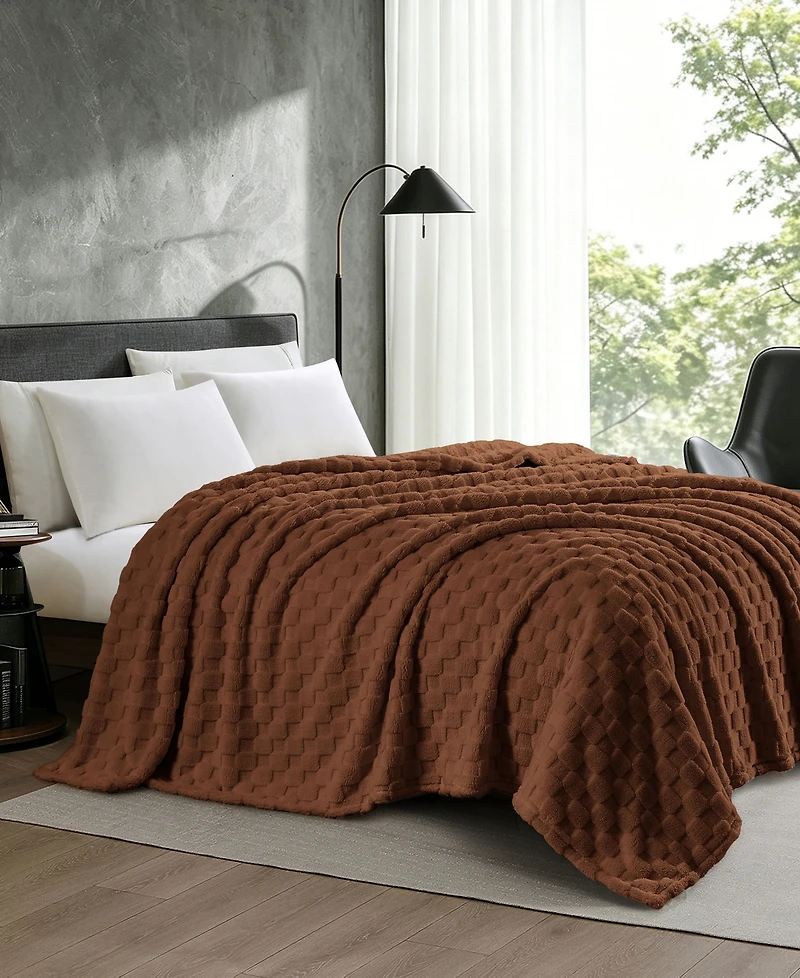 Sanctuary Jacquard Sherpa Blanket, King