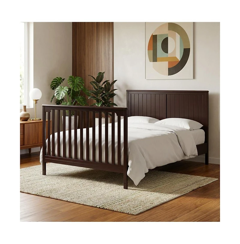 Graco Hadley 5-in-1 Convertible Crib and Changer with Drawer (Espresso)