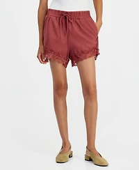 And Now This Women's Pull-On Satin Lace Shorts, 1-5/8" Inseam, Macy's Exclusive