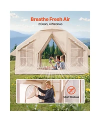 Vevor Inflatable Tent for Camping 4-6 Person Glamping Tent with Pump Easy Set up