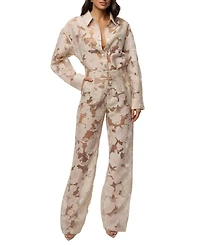 Jluxlabel Women's Organza Floral Pant