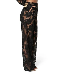 Jluxlabel Women's Organza Floral Pant