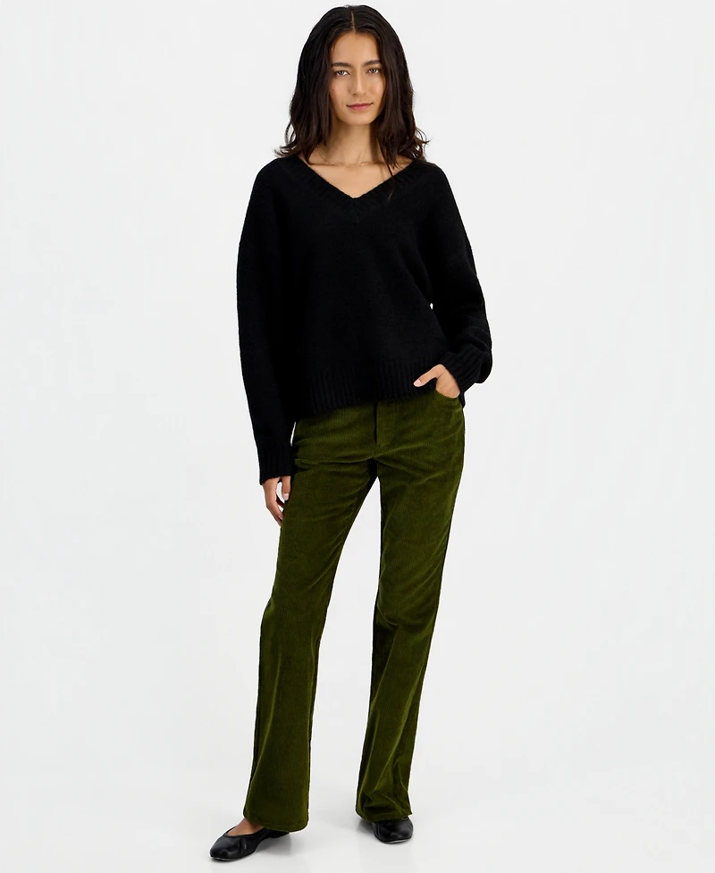 And Now This Women's Marled Long-Sleeve V-Neck Pullover, Macy's Exclusive